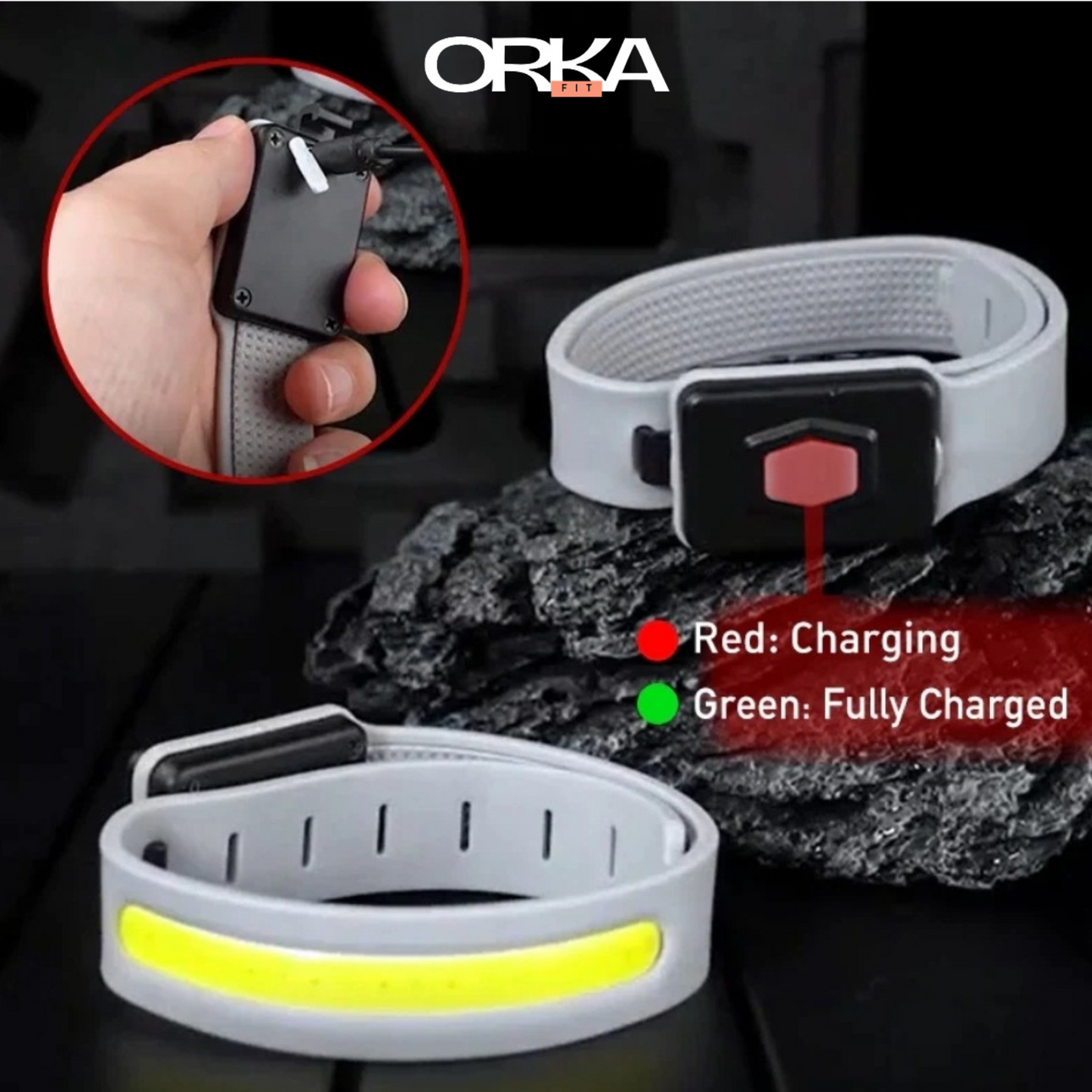 StrideGlow 230 – LED Running Light Wristband - Orkafit UK