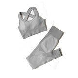 Zipper Long Sleeve Crop Top and Leggings Set - Orkafit UK