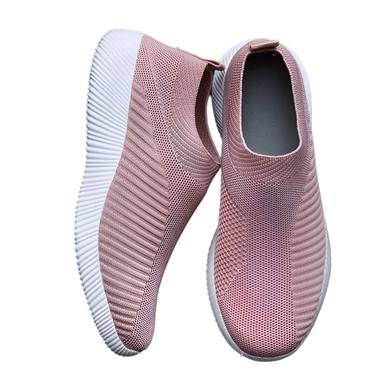 Women Vulcanized Shoes High Quality Women Sneakers Slip On Flats Shoes Women Loafers Plus Size 42 Walking Flat - Orkafit UK