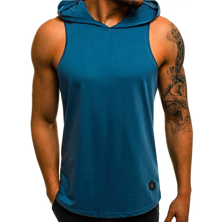 Fitness Men's Tank Tops with Hoodie Vests - Orkafit UK