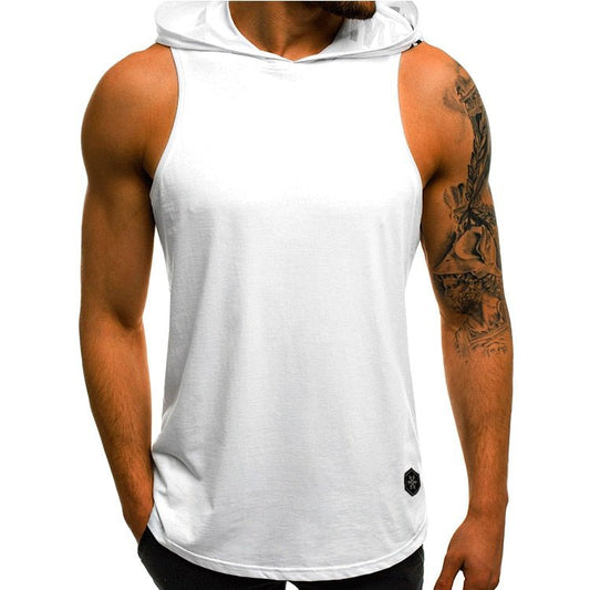 Fitness Men's Tank Tops with Hoodie Vests - Orkafit UK