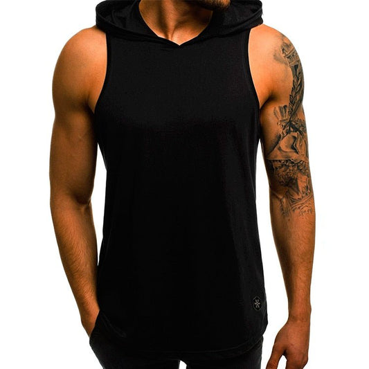 Fitness Men's Tank Tops with Hoodie Vests - Orkafit UK