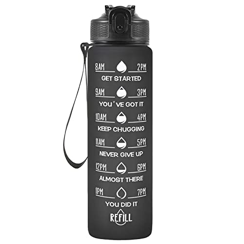 Stay Hydrated and Inspired with the 1 Liter Time Marker Water Bottle - Orkafit UK