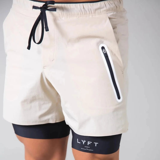 LYFT Men's Gym Training Shorts - Double Layered Compression - Orkafit UK