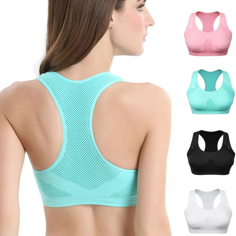 Womens Breathable Sports Bra Padded & Seamless - Orkafit UK